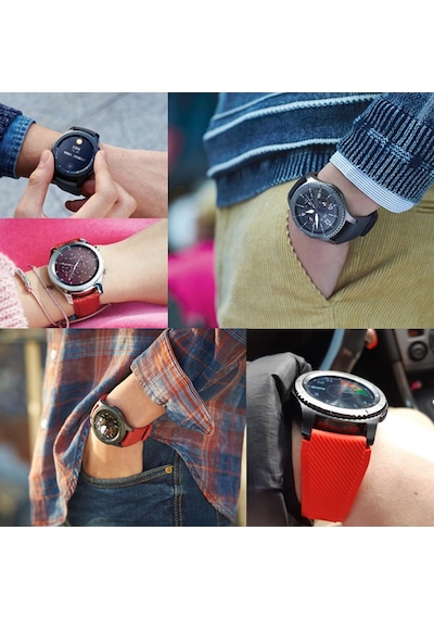 E2m Huaweı Watch 22mm Krd-12 Frontier Silikon Kırmızı Kordon