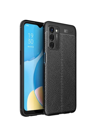 Oppo A55 5G Kılıf Zore Niss Deri Desenli Silikon Kapak