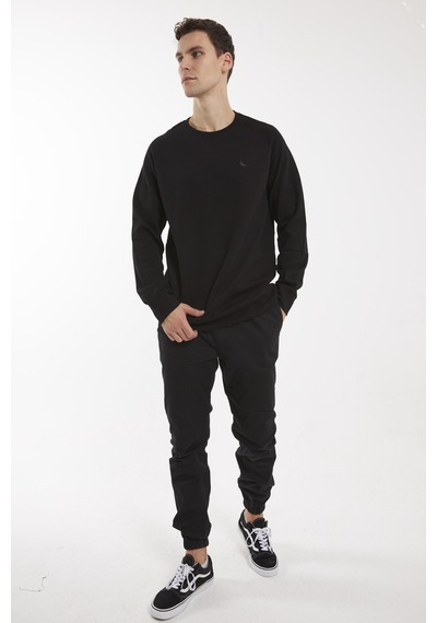 The Crow Brand Siyah O-yaka Sweatshırt Siyah