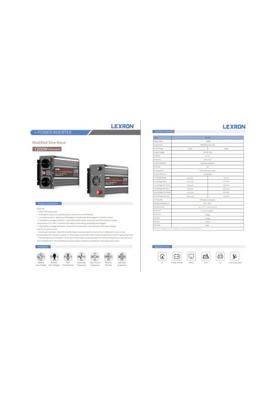Lexron 1200w 12v Modifiye Sinüs İnverter