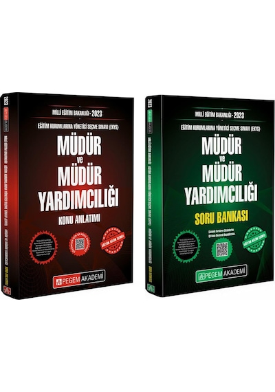 Pegem Yayınları 2023 EKYS Müdür ve Müdür Yardımcılığı Konu ve Soru Seti 2 Kitap