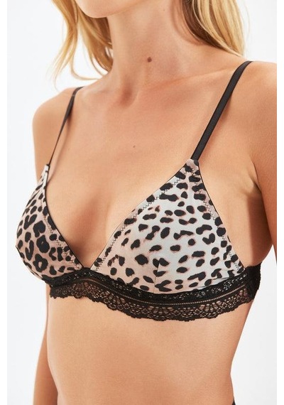 Deep Secret Leopar Mıcro Dantelli Bralet Ds200471br Çok Renkli