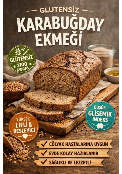 Glutensiz Karabuğday Ekmeği 2 Adet