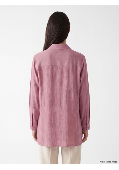 Lcw Everyday Pembe Dokulu Kadın Gömlek Tunik