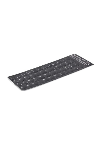 Türkçe Siyah Q - F Klavye Etiketi - Laptop PC Keyboard Sticker