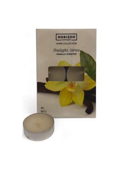 Tealight Vanilya 6 Lı Mum Krem