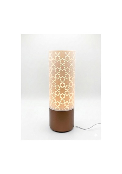 3d Tasarım Modern Gece Lambası 30 Cm Büyük Boy Geometrik Masa Lambası Bordo