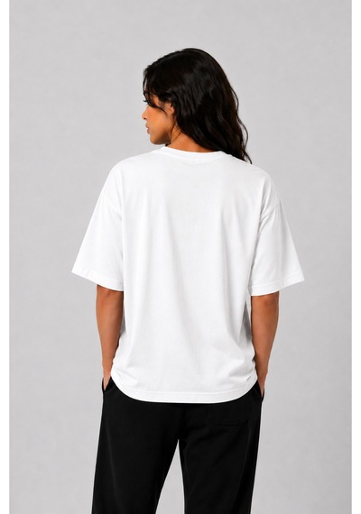 Parshey Oversize Premium Tişört 20/1 Kalın Kumaş, Unisex Street Fit Beyaz