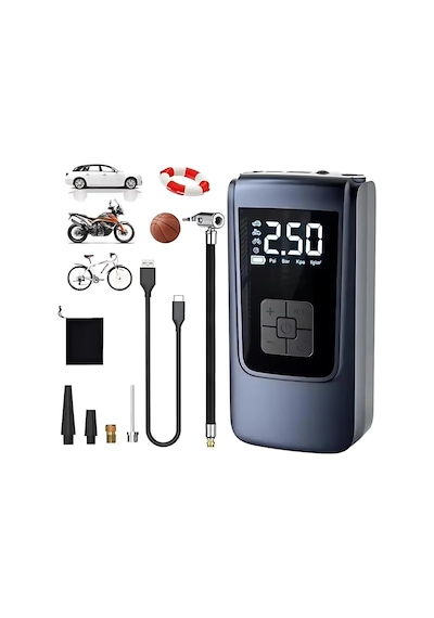 Coofbe 150psi 6000mah Şarjlı Otomatik Araç Lastik Şişirme Pompası Araç Lastik Hava Kompresörü Led Işıklı