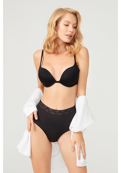 Cottonhill Lol Up Push Up Balenli Siyah Sütyen Siyah