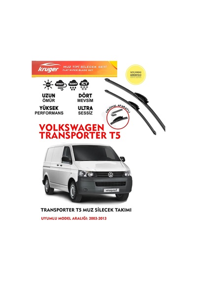 Volkswagen Transporter T5 Ön Muz Silecek Silgi Silgeç 2006 Model Araca Özel Aparat