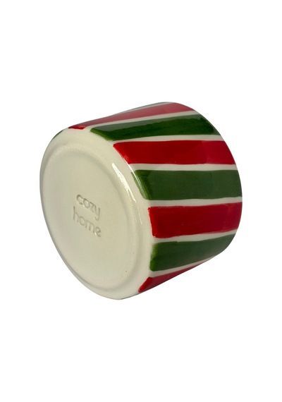 Cozy Home Festive Cozy Cups Merry 200 Ml Seramik Kupa Kırmızı - Yeşil