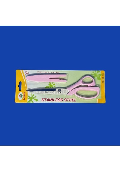 Taksun Makas Plastik Saplı 777 9" 23 Cm Pembe