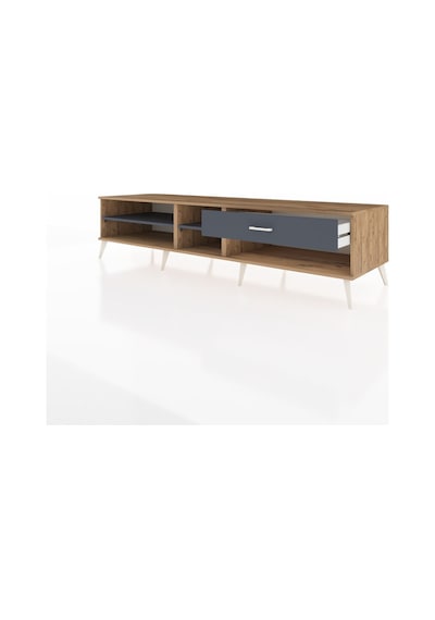 Kronos Tv Ünitesi 2 Raflı Tek Çekmeceli 220x59x51 Çam-antrasit Antrasıt/antrasıt - Atlas Çam Kronos Tv Ünitesi 2 Raflı Tek Çekmeceli 220x59x51 Çam-antrasit Antrasıt/antrasıt - Atlas Çam