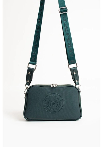Just Polo Kadın Günlük Kullanıma Uygun Lakoste Ayarlanabilir Askılı Lüks Omuz Çantası Shoulder Bag Koyu Yeşil