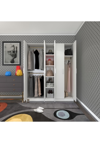 Kenzlife gardırop 5 kapaklı kapılı 150 lilyum byz gardolap dolap Kenzlife gardırop 5 kapaklı kapılı 150 lilyum byz gardolap dolap