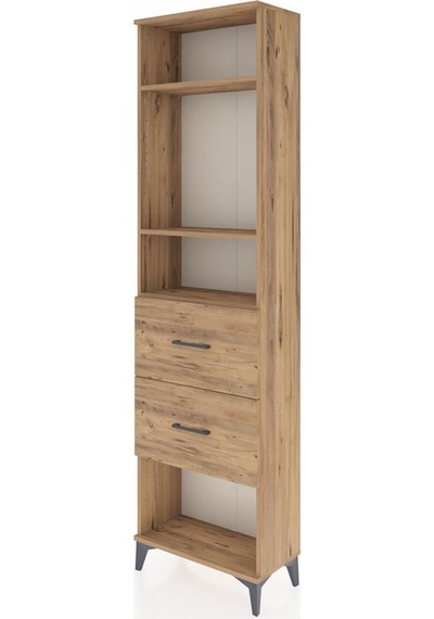 Arges Dolap 3 Raflı 2 Çekmeceli 60x30x221 Çam-çam Çam