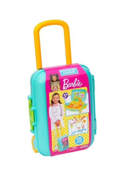 Barbie Doktor Set Bavulum 9 Parça Çek Çek Bavul Doktor Seti