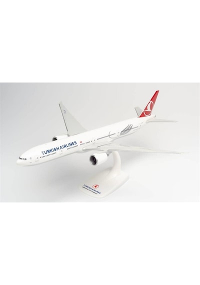 Herpa 613057 1/200 Ölçek, B777-300er Turkish Airlines Tc-ızmir, Snapfit, Sergilemeye Hazır Model Yolcu Uçağı-55352