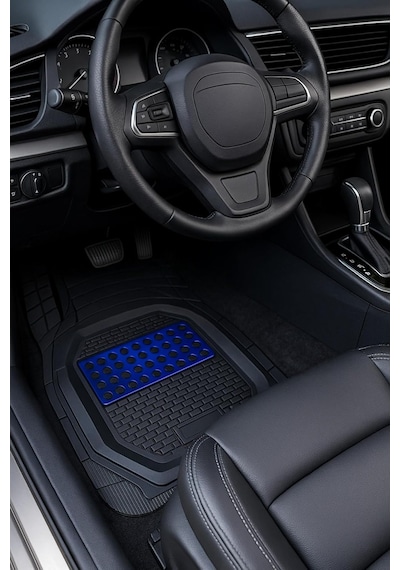 Volkswagen Polo Hb 2007 İle Uyumlu Havuzlu Evrensel Mavi Desenli Oto Paspas Otokitmavidesen3882