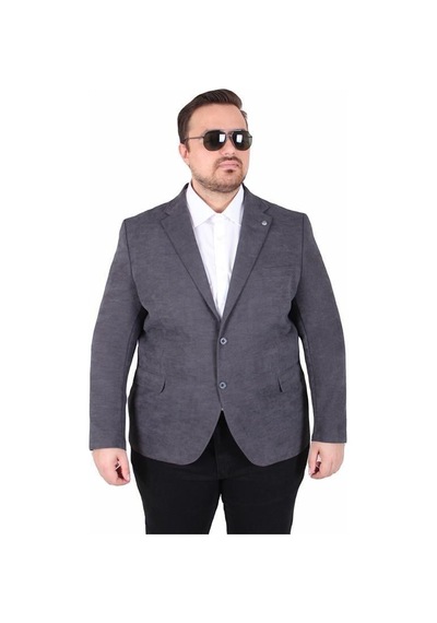 Starbattal Erkek Büyük Beden 4 Drop Blazer Şönili Ceket 500602 Antrasıt Antrasit