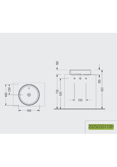 Serel Minimal Silindirik Lavabo 46 Cm -2025dss110h Diğer