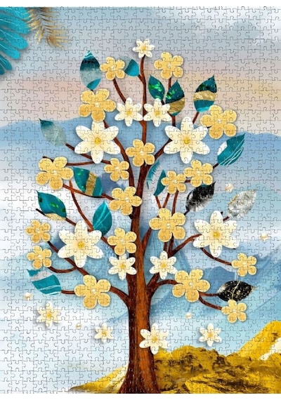 Nova Puzzle 1000 Parça Altın Sarısı Ağaç Puzzle
