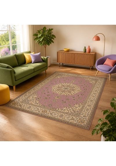 Kartela Halı Aro Halı Jüt Taban Dokuma Halı Gül Kurusu - 120 X 180 Cm