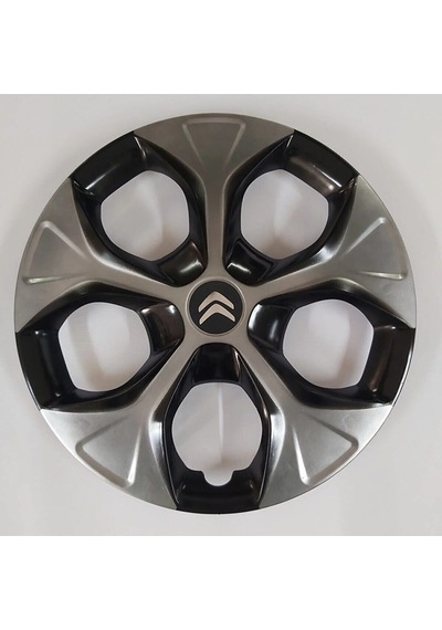 Citroen 15 Inc Gri Siyah Renkli Jant Kapağı Kırılmaz /5310çiftcitroen/