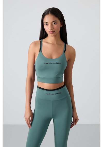 Tommylife Mint Yeşili Esnek Standart Fit Performans Kadın Tayt Takım - 95333