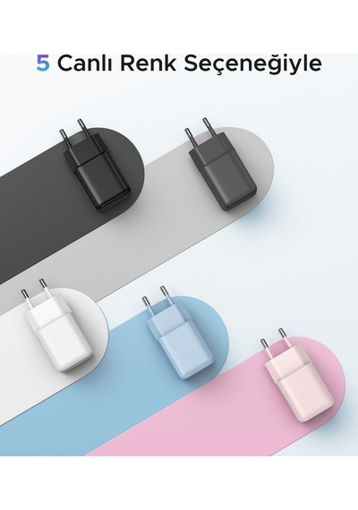 Ugreen 20w Gan Hızlı Şarj Cihazı Type-c Qc Pd 1xusb-c, Pembe, 55556