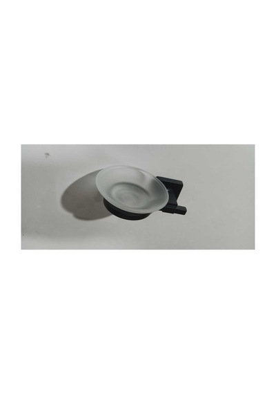 Buççin Online Mağaza Mat Siyah Lavabo Yanı Cam Hazneli Sabunluk 304 Çelik Üzerine Siyah Kaplama Çelik Siyah Çok Renkli