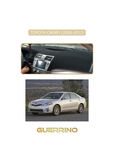 Toyota Camry 2006-2012 Torpido Koruma Halısı Bej Kenar