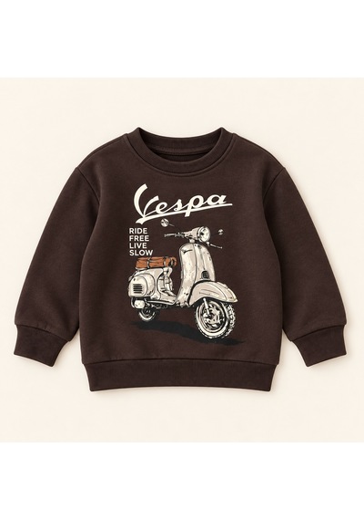 Pitipam Erkek Çocuk Klasik Vespa 'ride Free Live Slow' Baskılı Çizgili Kışlık Şardonlu İkili Takım Kahverengi Pitipam Erkek Çocuk Klasik Vespa 'ride Free Live Slow' Baskılı Çizgili Kışlık Şardonlu İkili Takım Kahverengi