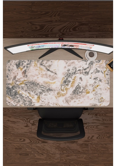 Traverten Kaymaz Dikişli Kauçuk Oyuncu Mousepad V5 - 90x40 Xxl Gaming Mouse Pad Fare Altlığı