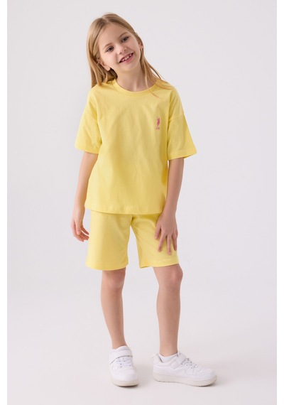 U.S. Polo Assn. U.s. Polo Assn Kız Çocuk Sarı Bermuda Takım 5274-43880 Sarı