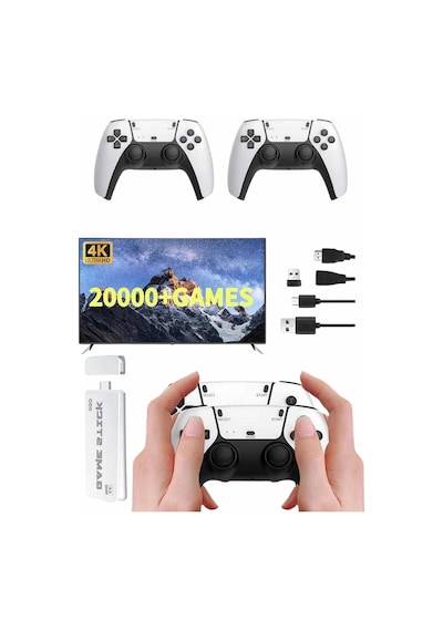 Mey İthalat Yeni Nesil 3d 4k 2000 Oyunlu Game Stick Oyun Konsolu Çift Konsol 67823965