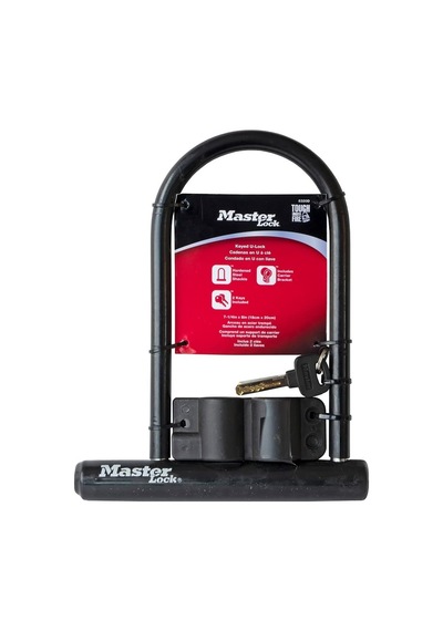 Master Lock 8320d Anahtarlı U-kilit, 7-1/4" X 8", Siyah