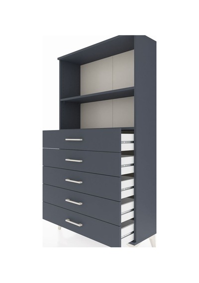Arges Dolap 2 Raflı 5 Çekmeceli 88x30x163 Antrasit-antrasit Antrasit Arges Dolap 2 Raflı 5 Çekmeceli 88x30x163 Antrasit-antrasit Antrasit