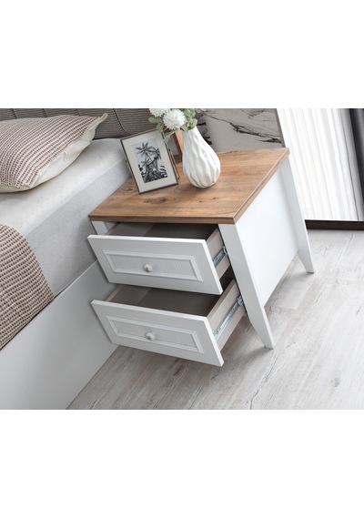 Yalı Modern Çekmeceli Komodin 2 Li Set