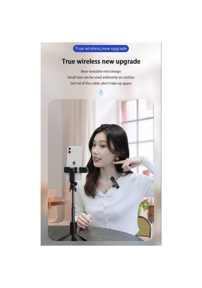 Android Uyumlu Kablosuz Tekli Yaka Mikrofonu Type C Girişli Youtube Video Canlı Yayın