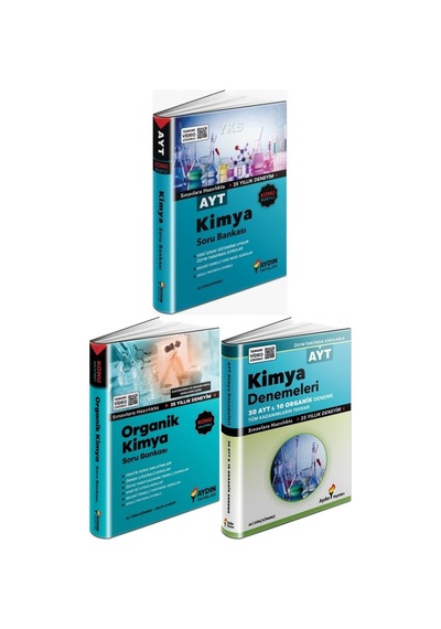 Aydın Yayınları Aydın 2026 Ayt Kimya Soru + Organik Kimya Soru + Deneme Seti 3 Kitap