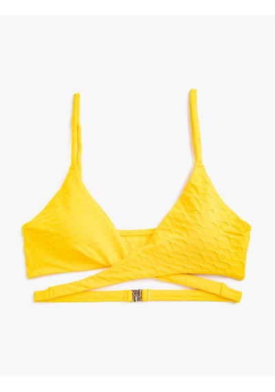 Koton Çapraz Bağlamalı Bikini Üstü Sarı 2sak10184bm