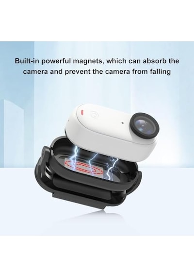 Manyetik Pov Şapka Kemer Çanta Askılı Aksiyon Kamera Tutucu Güçlü Mıknatıs Eller Serbest Çekim Insta360 Go 3 / Go 3s İle Uyumlu Mini Kamera Askısı Lc90