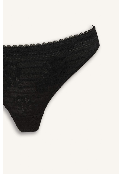 Defacto Bağcıklı Dantelli Slip Külot-fall İn Love F7029ax25wnbk81 Siyah-bk81