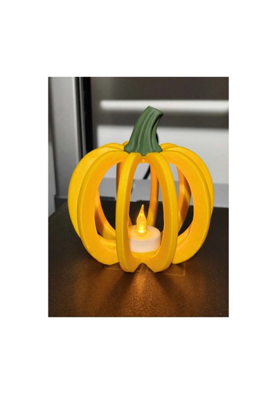 Alvera Decor Delikli Balkabağı Fener Tealight Mumluk Sonbahar Cadılar Bayramı Dekoratif Şamdan Karışık
