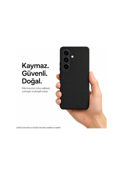 Samsung Galaxy Uyumlu A34 Kılıf Premium Mat İnce Kamera Korumalı Silikon Kapak Siyah