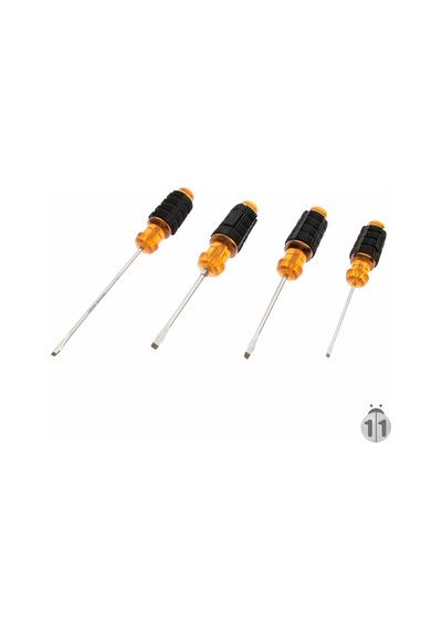 Wellfly Düz Tornavida Set Kauçuk Ergonomik Sap Pro 4 Parça