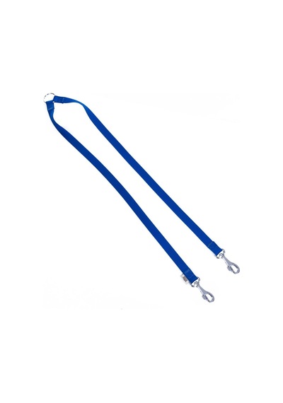 Doggie Dokuma Emniyet Kemerli Köpek Gezdirme Kayışı M 2x70-70cm Mavi