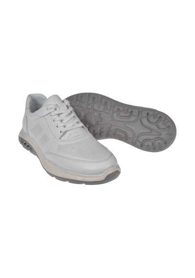 Pullman Hakiki Deri Erkek Spor Ayakkabı Sneaker Mod-5825 Beyaz
